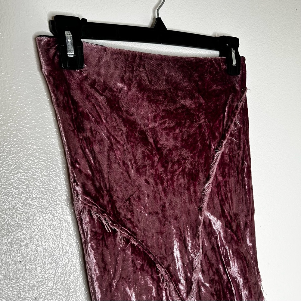 Free People Velvet Maxi Skirt in Plum - Picture 3 of 9